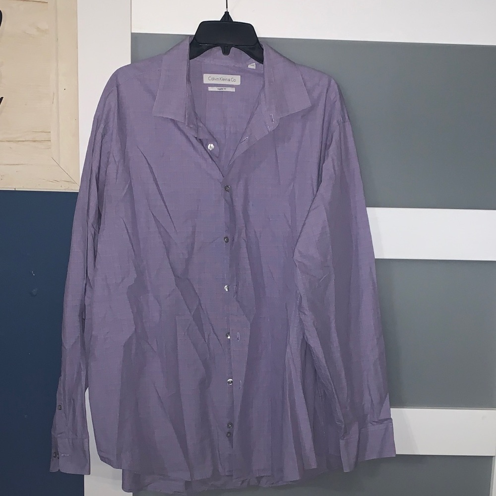 Calvin Klein Purple Dress Shirt